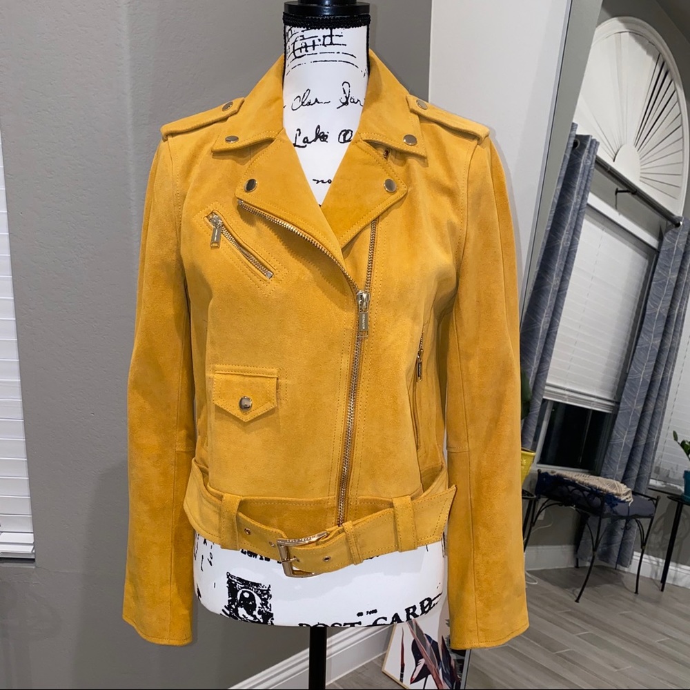 Michael Kors Yellow Suede Jacket